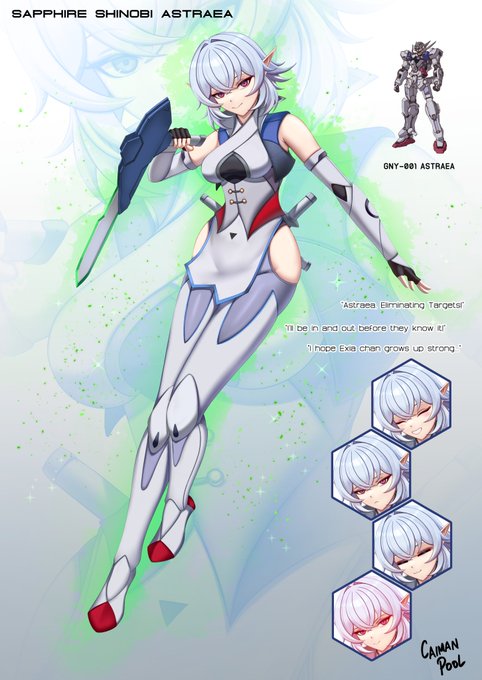 Gundamusume: Magical Defender Celestial being 

Sapphire Shinobi Astraea! Protecting the weak from the shadows!🥷✨

Gundamusume Project  (#37/78) #Gundam #ガンダム #ガンダ娘 