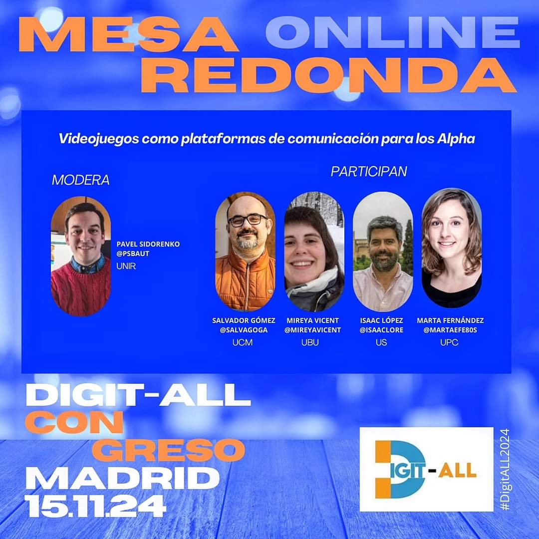 psbaut's tweet image. Muy buenos días. Hoy seguimos con el @DigitALLCong #DigitALL2024 👉 a las 10 estaremos con @salvagoga @MireyaVicent @martaefe80s e @isaaclore a través de youtube.com/@digit-allcong…