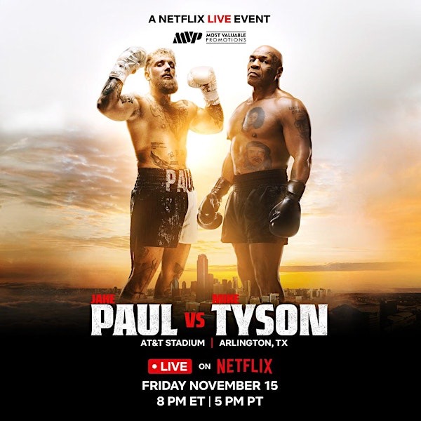 Savemyweek's tweet image. 🥊 The fight you’ve been waiting for is here! Jake Paul vs. Mike Tyson – the clash of generations. Join us and catch every moment live! Don’t miss this epic showdown. Watch with us and experience history in the making! 🥊

#JakePaul #MikeTyson #FightNight #LiveStream