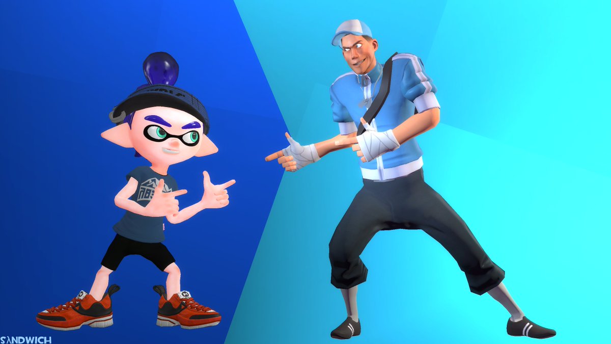 R1999Alister's tweet photo. Cool hanging out new friend Scout and inkling boy 😎
#TF2 #Splatoon #Gmodposter

Artist by S4ndw1chDA on https://t.co/hQqxV1FFZp

https://t.co/2fZusqQKHy https://t.co/f7iszNG5Ze