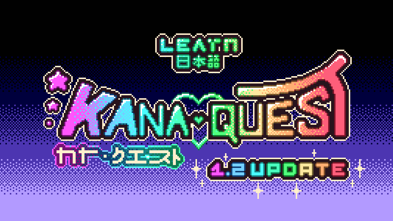 Heya, My game Kana Quest is on sale to celebrate it getting controller support. If you like puzzle games, or want to practice basic Japanese this a great little game. If you're in both those categories, I think its a must play.

store.steampowered.com/app/725850/Kan…