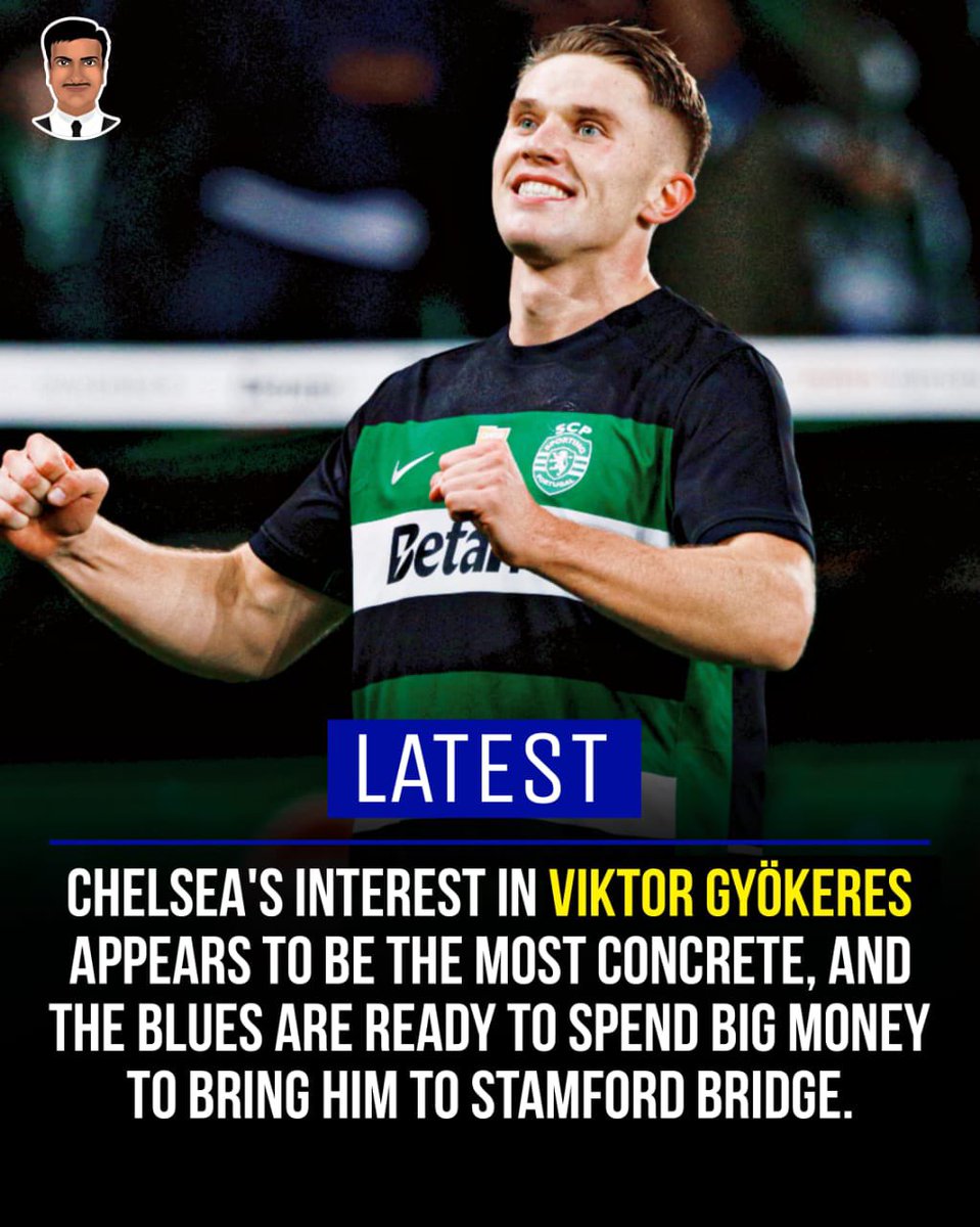 FrankKhalidUK's tweet photo. Chelsea's interest in Viktor Gyökeres appears to be the most concrete, and the Blues are willing to spend big money to bring him to Stamford Bridge. https://t.co/pPIf2e39Ru