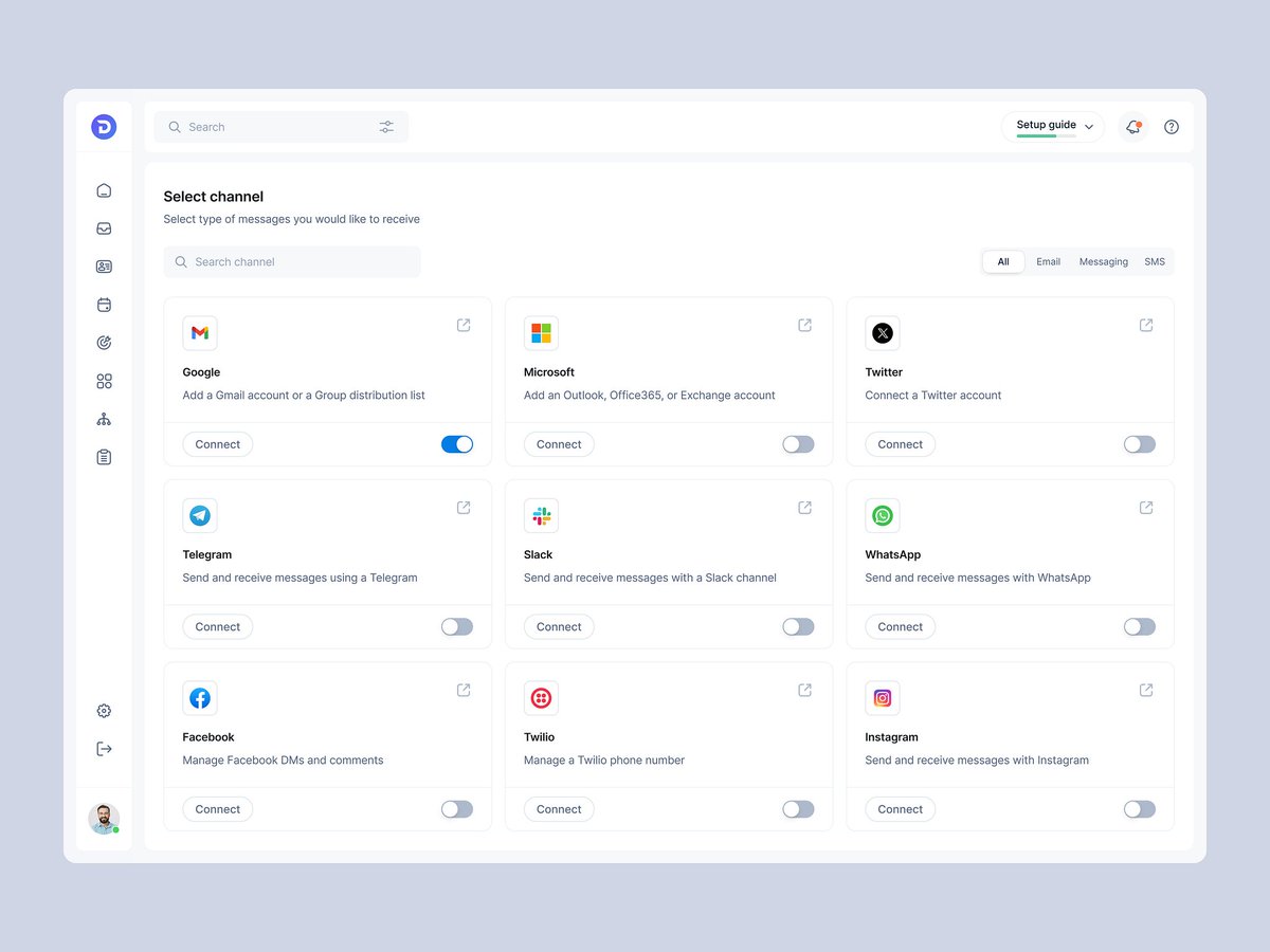 SergushkinD's tweet image. Day 48 / Application Integration
Application Integration interface where users can easily connect their favorite channels in a clean and organized layout.
#UXDesign #UI #ApplicationIntegration #UserExperience #CleanUI #ProductDesign #Day48Challenge #InterfaceDesign #Usability