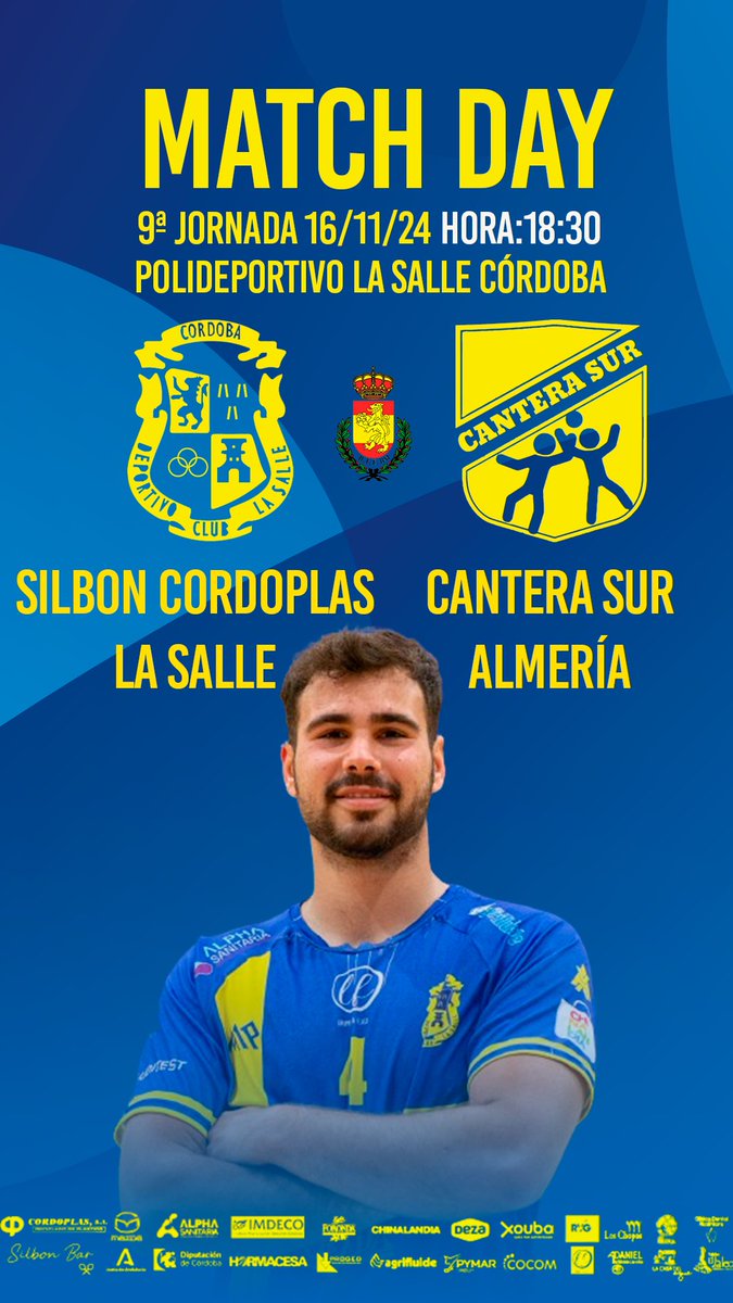 balonmanosalle's tweet photo. El sábado tenemos tarde intensa de balonmano sénior en el Poli, desde las 16, que juegan nuestro Mezquita La Salle, después Silbon Cordoplas La Salle - Cantera Sur de Primera Nacional, para acabar con  Hormacesa La Salle B San Fernando de 2 Nacional https://t.co/NbaUIIBdXS