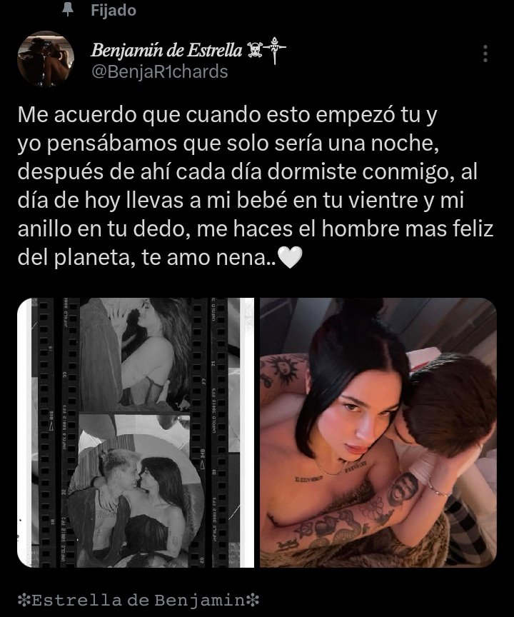 Solo porque estos chicos se robaron mi corazón desde que con mis propias manos hice esto para su unión, ahora toca hablar de esas dos personas que se enamoraron tan puramente que hasta a mí me dieron ganas, Benjamín Richards y Estrella Salvatore.