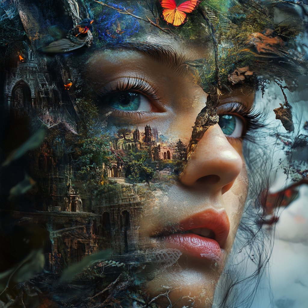 LudovicCreator's tweet photo. 🎨 SURREAL 🎨

Base prompt :

a [SUBJECT] 's face with mystical images, in the style of surreal 3d landscapes, vivid colors, highly detailed figures, fantastical ruins, organic nature-inspired forms, intricate costumes, harmonious chaos, hyper realistic photography

Check ALTS https://t.co/EKbEhInf6y