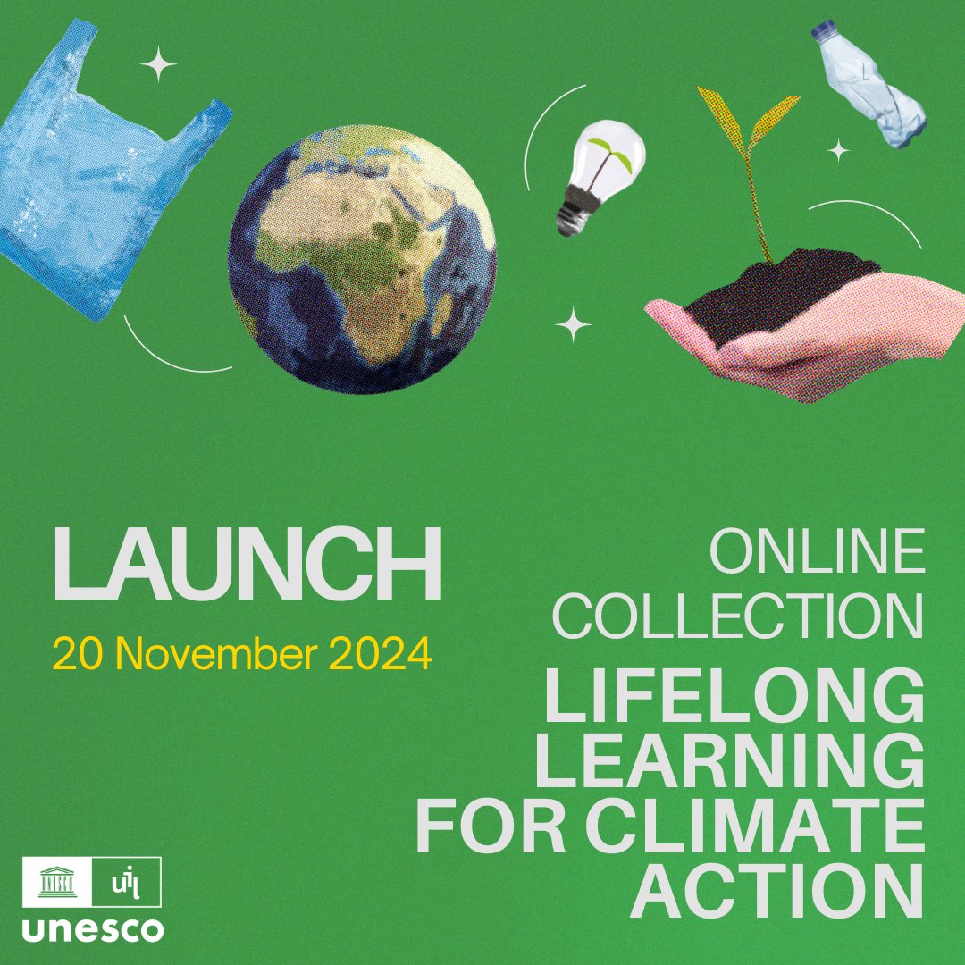 UIL's tweet photo. Ahead of the International Conference on #LearningCities #ICLC6, join us for the launch of our online collection showcasing examples of how UNESCO #LearningCities 🌐 are driving climate action through lifelong learning. 🌱📚

📅 20 Nov 2024, 13-14h CET
🔗 https://t.co/uSgXPUUTkO https://t.co/Z2eALxR4i1