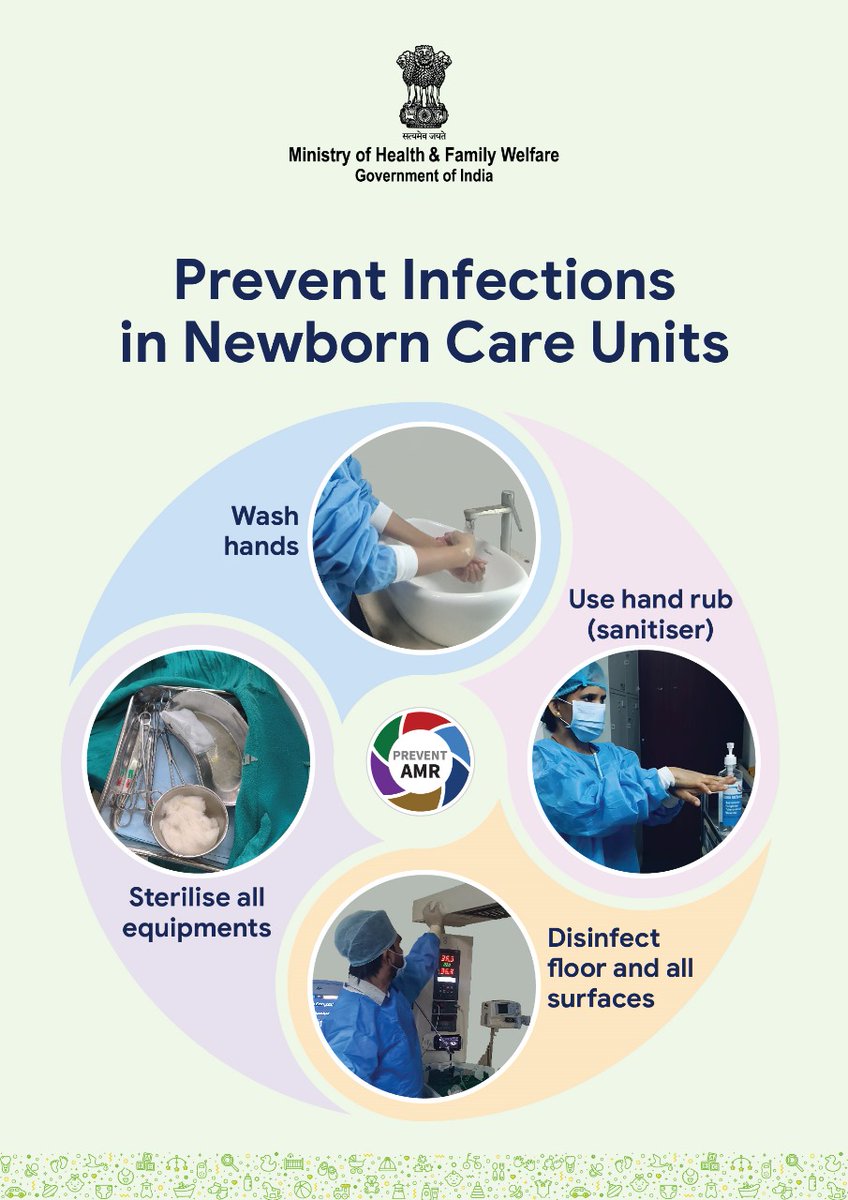 DrRadhaKrishan7's tweet photo. This #NationalNewbornWeek, let’s prioritize infection prevention in Newborn Care Units by practicing these essential habits.
“Safety, Quality, & Nurturing Care: Bright Right of Every Newborn"
#SaveNewborn
#PreventInfection
@CollectorAmr @ddoamreli @Infoamreligog @MoHFW_INDIA https://t.co/PMqM0qcxxX
