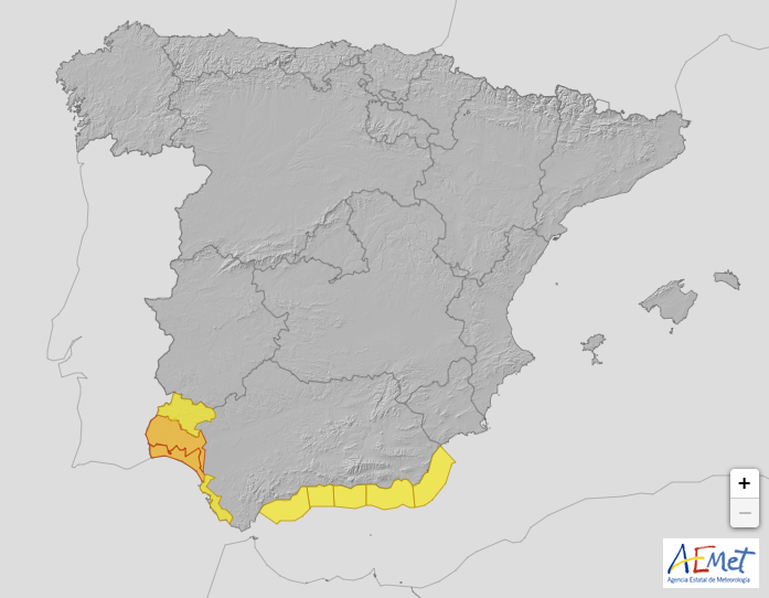 DGTes's tweet photo. 📢Según la @AEMET_Esp, durante la jornada de hoy hay aviso naranja por lluvias en la provincia de Huelva.

➡️Consulte la información del estado de las carreteras y del tiempo antes de realizar desplazamientos.  

➡️Más ℹ️ en boletines de radio 📻 y en @InformacionDGT https://t.co/E4nez6Ddh9