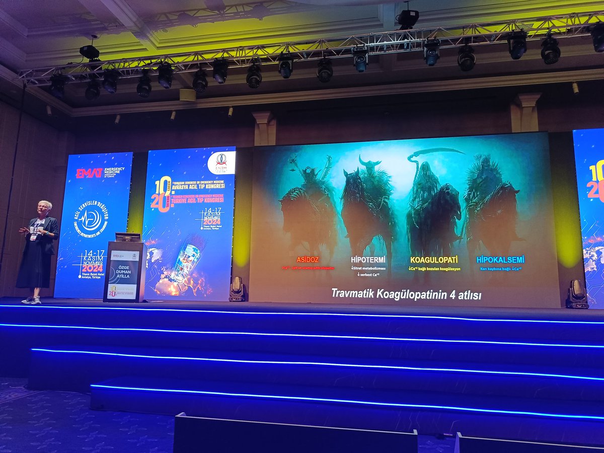 EACEM'24 1. gününde Doç. Dr. Özge Duman Atilla zor Travma Olgularında Koagülopati Yönetimi konusunda akılda tutulması gereken noktaları aktarıyor.  <a href="/TrTATD/">Türkiye Acil Tıp Derneği - TATD (EMAT)</a> <a href="/tatdkongre/">TATD KONGRE</a> #EACEM2024 #TATKON2024 #EACEM #TATKON #AcilServislerDeğişiyor #yeşilkongre