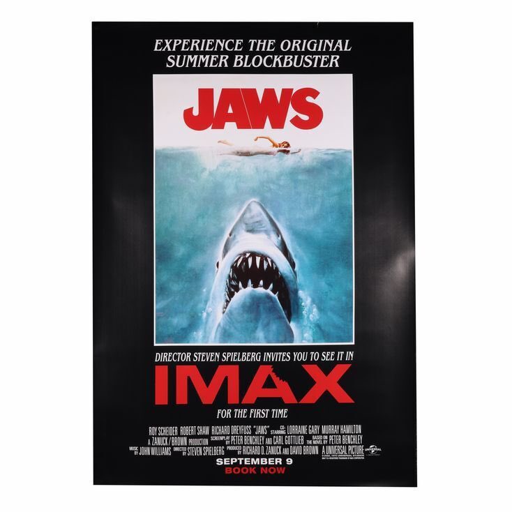 映画館用両面ポスター】ジョーズ / Jaws IMAX ver. キャラクター