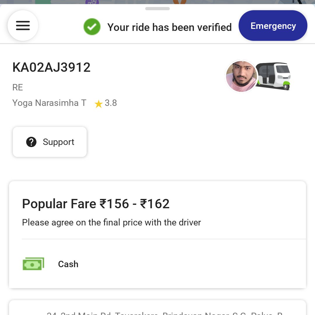 tiashasom's tweet photo. I booked an auto from @Olacabs  Tavarekere to Millers Road last night (about 8 km, with the fare estimated between 156-162). When I got in, the driver asked me how much the fare showed. I told him, and he said, "It will increase in the app." >>> https://t.co/6FbZpGuoHp