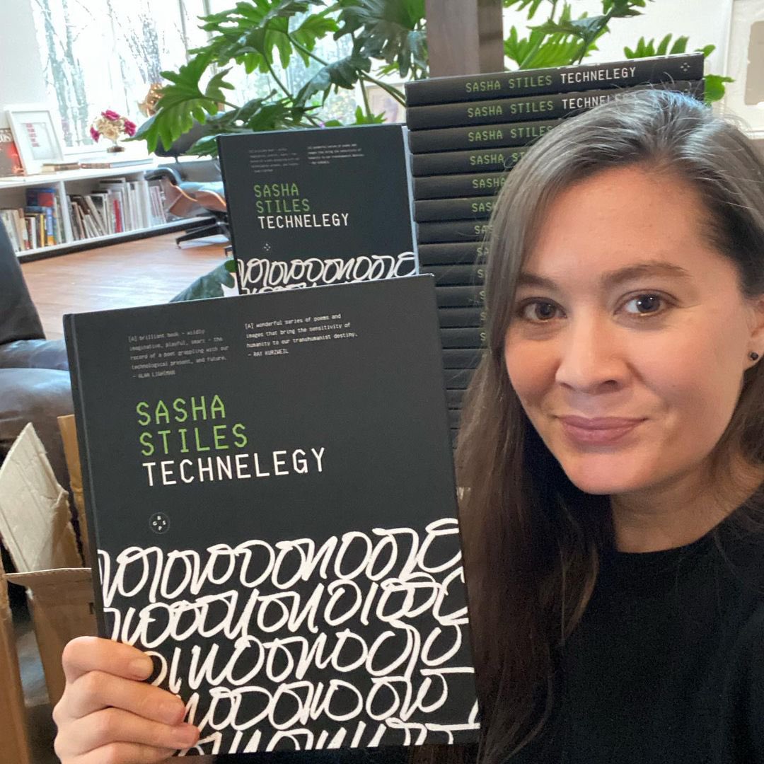 sashastiles's tweet image. 3 years ago today, #Technelegy was published in the U.K. — a strange collection of poems as words, images and code, co-authored with my AI alter ego. A manifesto in verse about our increasingly post-human condition, the thrill and peril of a world on the brink of existential