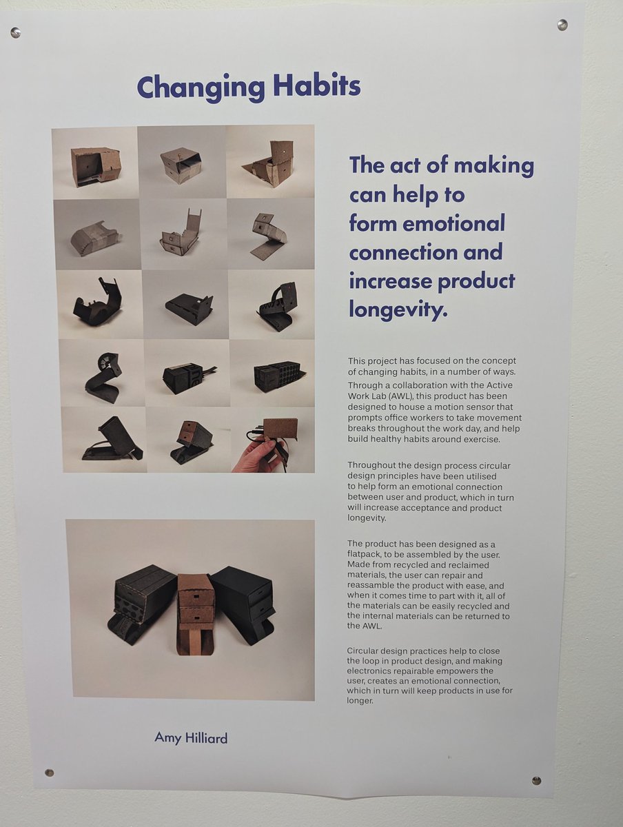 TheHABIT_Lab's tweet image. Amy H and the @UTAS_ Design School has taken #Exertime to the next level. Brilliant #IoT sensor (circular) design, Amy...a valued member of the team! #sitlessmovemore