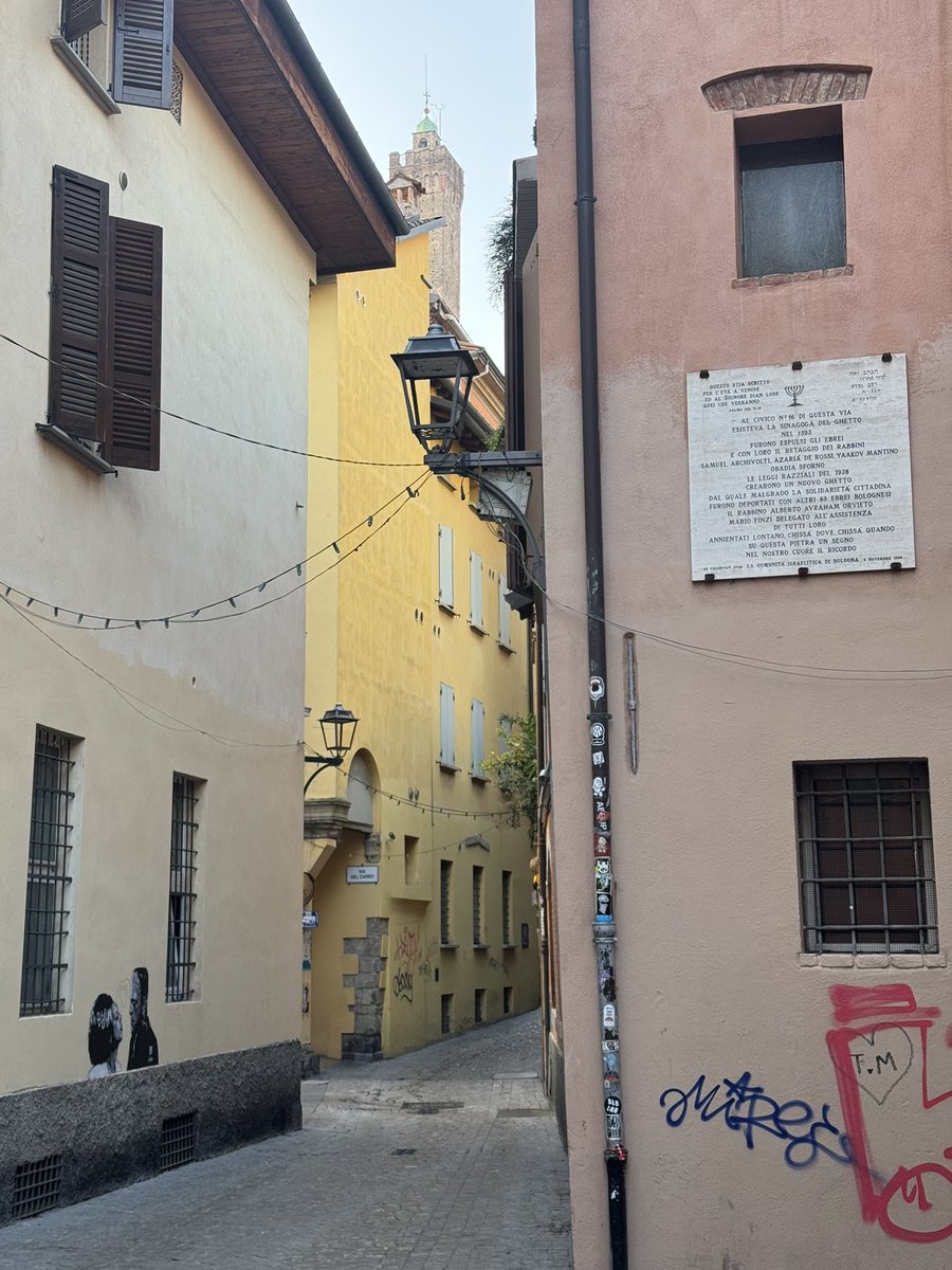 mostacci's tweet image. Bologna ancient jewish ghetto