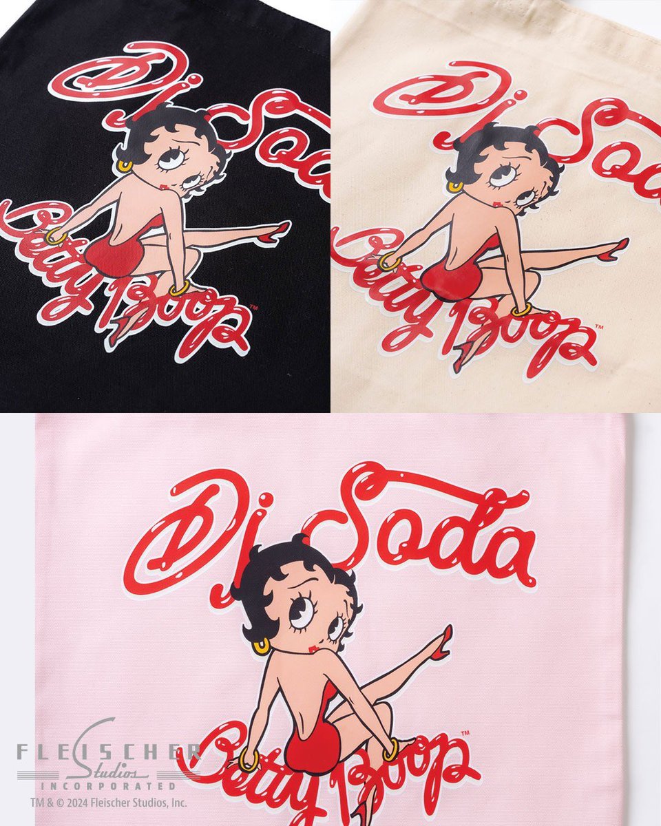niji online storeにて受注販売スタート！
nijistore.stores.jp

受注期間2024/11/15 17:00~11/29 23:59

BETTY BOOP™️×DJSODAコラボtotebag

Price;￥4,400(tax in)
Color:BEIGE/BLACK/PINK
Size:FREE

#djsoda 
#DJSODA 
#bettyboop 
#ベティちゃん