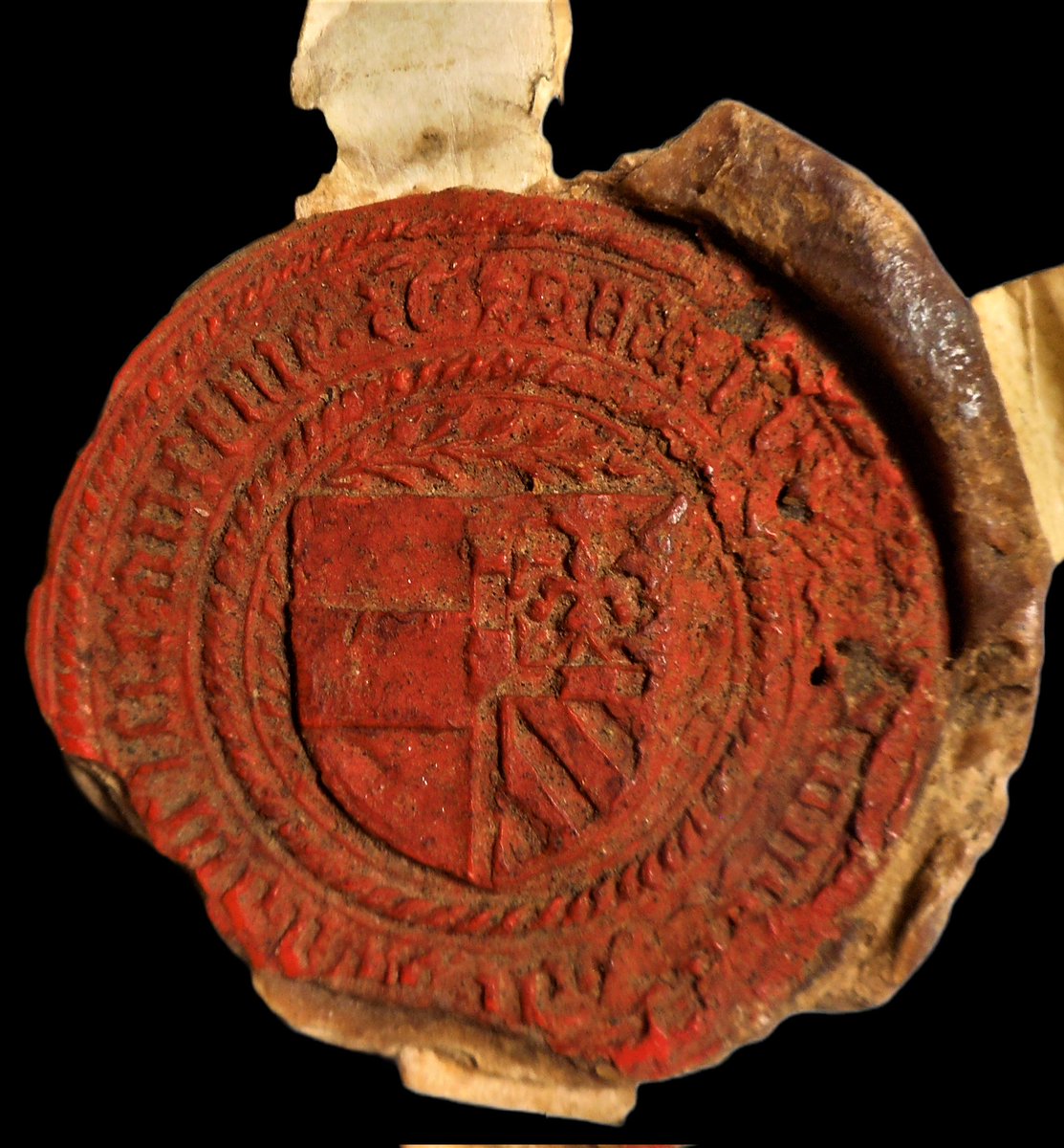 En route pour le colloque sur les Habsbourg à #Ensisheim, où l'on attend une certaine intervention sur la duchesse Catherine de Bourgogne .. ! 😃😃#LesArmoiriesDuVendredi sont donc les siennes, parti d'Autriche et de #Bourgogne moderne et ancien 
sigilla.irht.cnrs.fr/3222