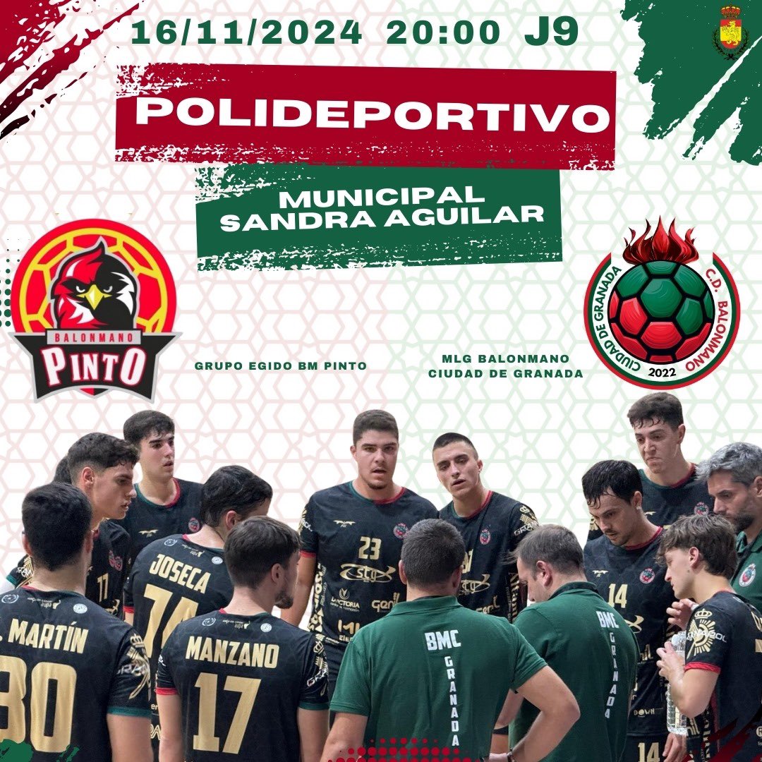 Cbmcgranada's tweet photo. @rfebalonmano @balonmanoprimeranacional.es #jornada9 @balonmanopinto #vs @mlgelectrosolargranada @cbmgranada  Sábado 20:00 Horas

@f_a_bm #jornada6 Primera Division Nacional Femenina @cbm_maravillas #vs @cbmgranada  Domingo 11:00 Horas 

Vamos Granada 🔴🟢 💪💪 https://t.co/Ge4HJRTizX