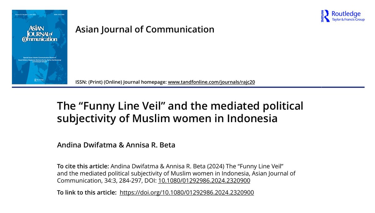 andinadwifatma's tweet photo. Menemukan artikel jurnal yang super-mirip dengan artikelku dan @annisa_beta - judulnya bahkan seperti dikopi kata-per kata. 😅

Padahal terbitnya di jurnal terakreditasi. Mungkin penulisnya bukan "pecinta kerja akademik" seperti disebut @ariel_heryanto dalam esainya di Kompas 😁 https://t.co/XEZn225w9U