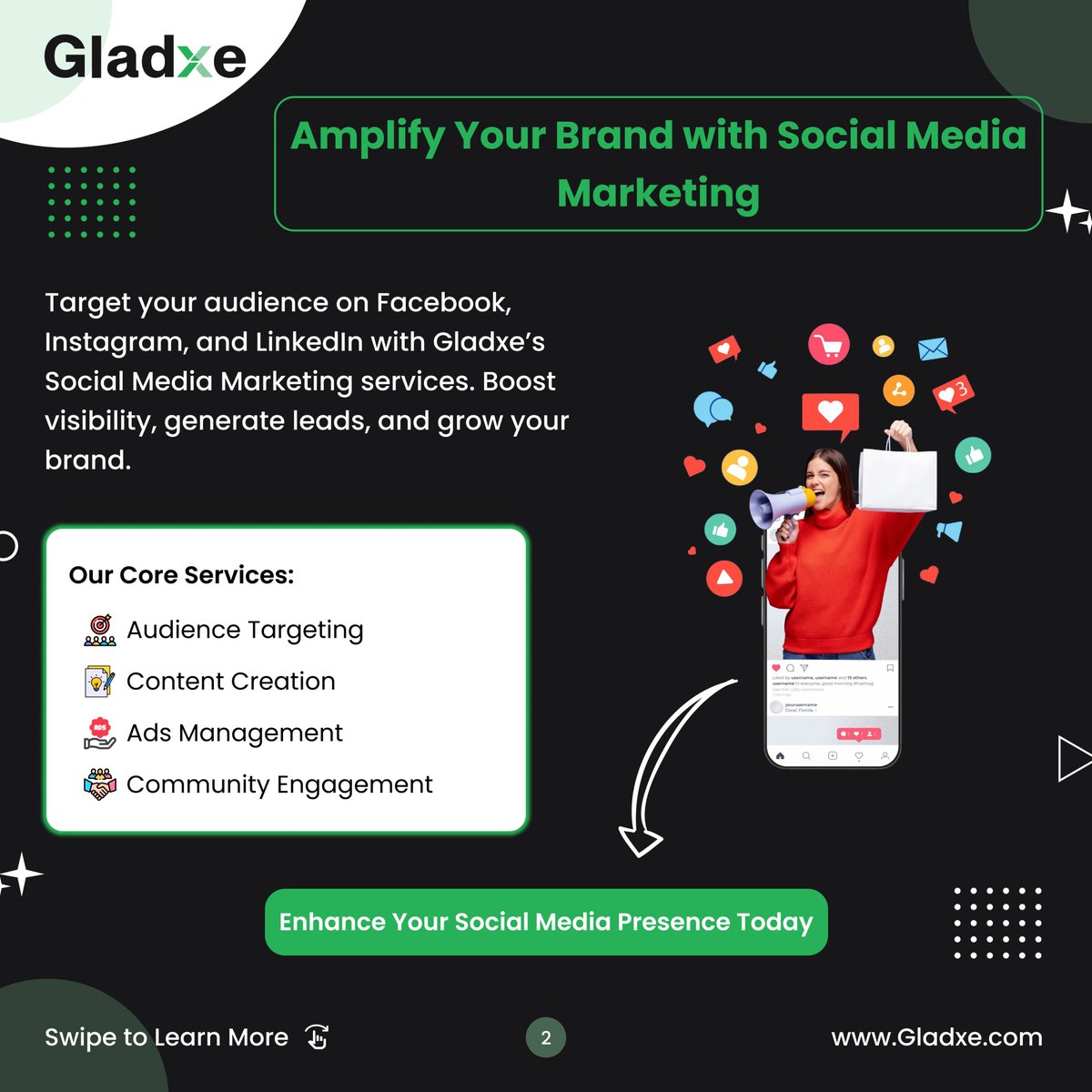 Gladxe_'s tweet photo. Your business deserves the best. Choose Gladxe for exceptional digital marketing services. 🚀 Let's connect and discuss how we can help you succeed online.

#digitalmarketing #smallbusiness #marketingtips #onlinemarketing https://t.co/1U4PgmkNG5