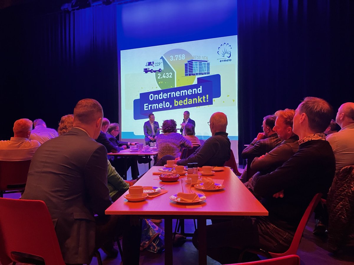 Bij het Ondernemersontbijt Ermelo. Jan Zwiers aan het woord over zijn bedrijf Havo.