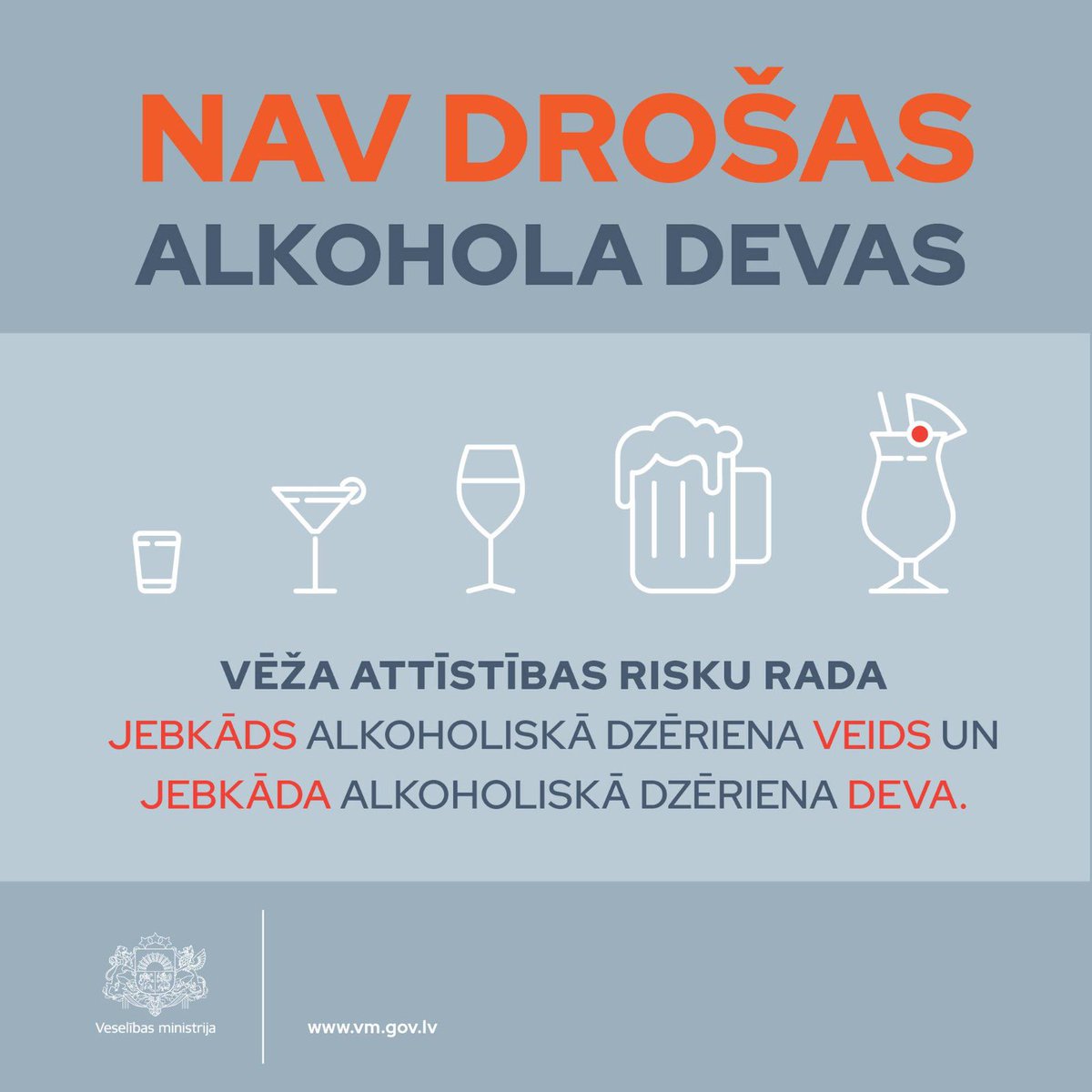 🌍Šodien tiek atzīmēta Pasaules diena bez alkohola.

🇱🇻 ir viens no augstākajiem vidējā alkohola patēriņiem ES - 2023. gadā uz vienu iedzīvotāju bija 12,4 litri.

➡️ Rūpes par sevi sākas ar izvēlēm, kuras izdarām katru dienu,tāpēc mudinu ikvienu atturēties no alkohola lietošanas.