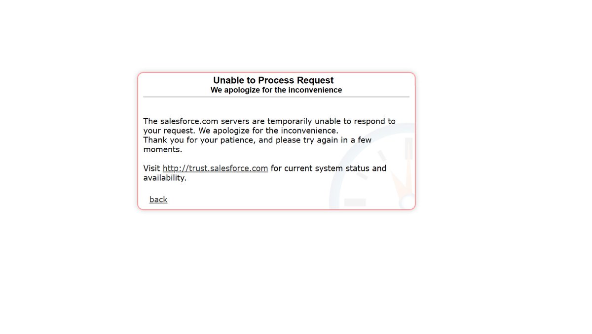 jaidevdhiran's tweet image. It looks like everyone is facing this issue #salesforcedown