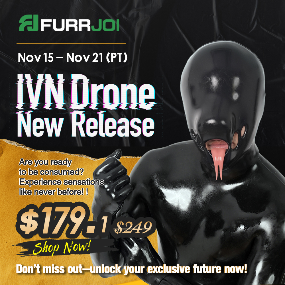 furrjoi01's tweet photo. 🔥 New Release Alert! Meet the IVN Drone! 🔥

Ready to be consumed by unparalleled sensations? 

🗓️ Sale Dates: Nov 15 – Nov 21 (PT)
💸 Special Price: $179.1（Coupon-code ’IVN10’）
https://t.co/pp0EwDwQVI

Like ❤➕Retweet ➕Comment ➕Follow🐾
We'll pick 2 lucky winners to receive the IVN Drone headgear for FREE! 🥰
The winners will be announced on Nov 20!

#Drone #FURRJOI #Giveaway #FetishFashion #BDSM