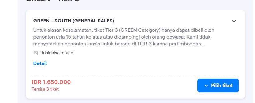 Ms_KNJ94's tweet photo. babi bgt padahal sisa 3 tp pas di klik zonk. kasian temen gue gabisa nonton weh😭 #SVT_RIGHT_HERE_IN_JAKARTA https://t.co/NDcofAHgdk