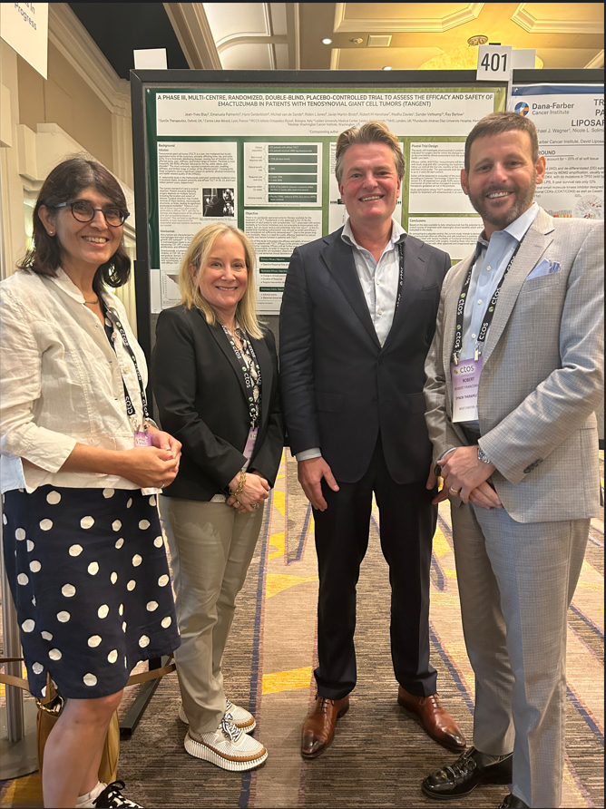 SynOx_Tx's tweet photo. Proud to present at CTOS 2024 on the Phase 3 clinical trial of emactuzumab, a potentially best-in-class CSF-1R mAb for the treatment of patients with TGCT. The study is named TANGENT. Details can be found on https://t.co/xANb8BmnqY (ID: NCT05417789). #tgct #pvns @TGCTSupportort https://t.co/JUVhRSyQVx