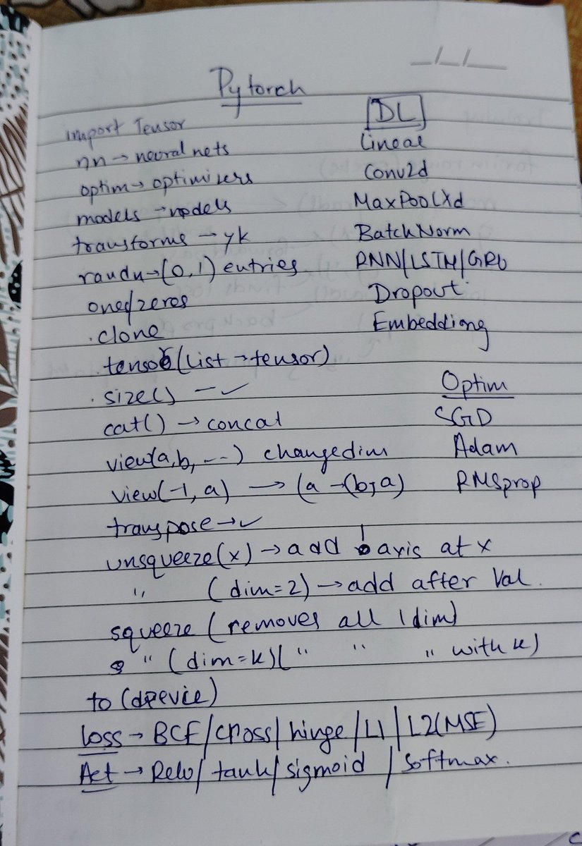 cneuralnetwork's tweet image. I made this Pytorch cheat sheet when I was learning it
Check it out