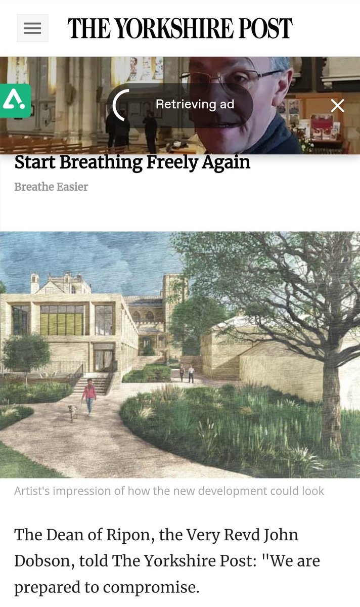 BrianMcHugh2011's tweet photo. Just what is the Yorkshire Post doing?
They used the image on the left with no tree in their article on Ripon Cathedral, yet this image doesn't appear in the Planning Docs right.
Where has it come from and who changed it?
No answer from them
#YorkshirePost
@yorkshirepost https://t.co/fnkHE7IG3d