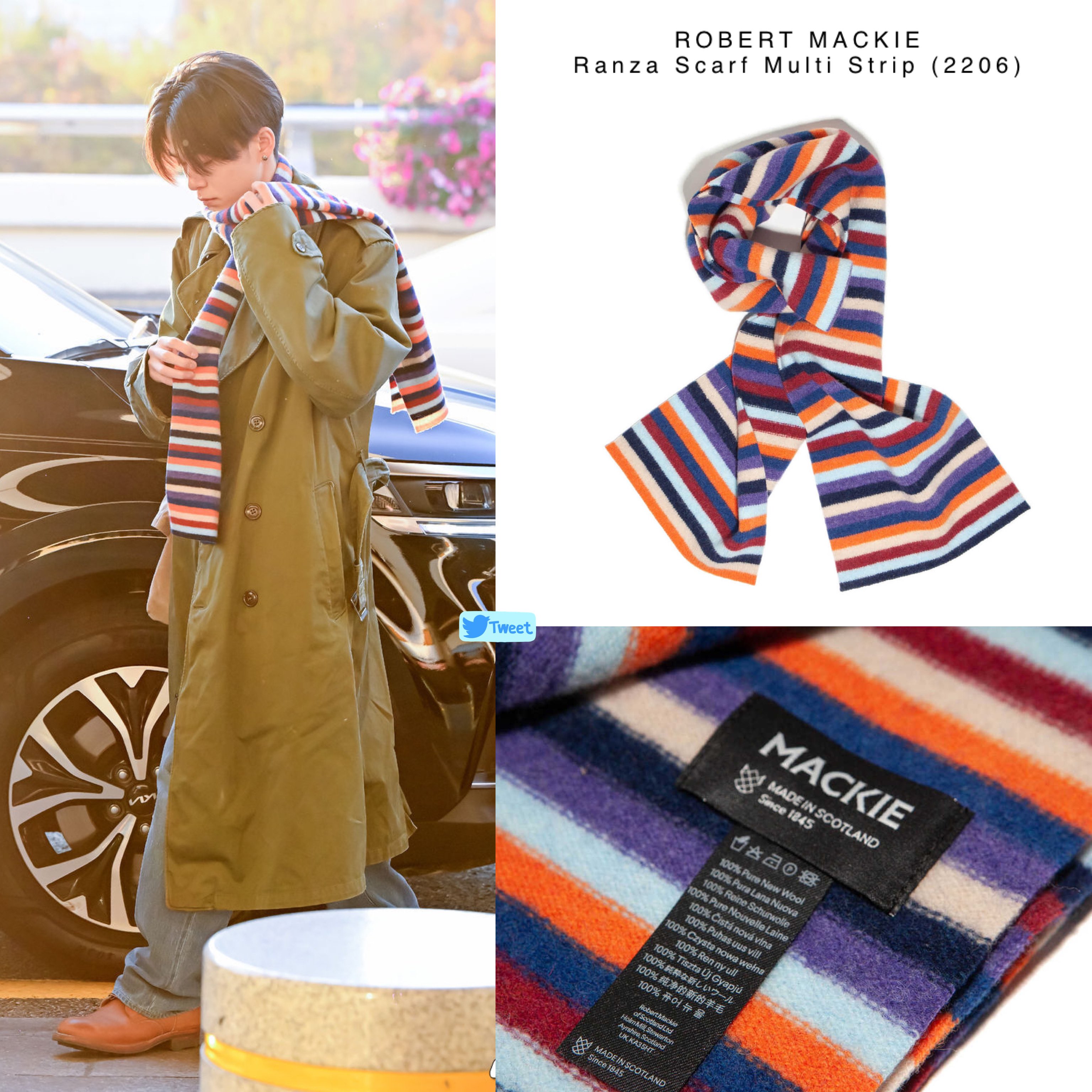 ロバートマッキーのマフラー Robert Mackie (ロバート マッキー) マルチストライプマフラー