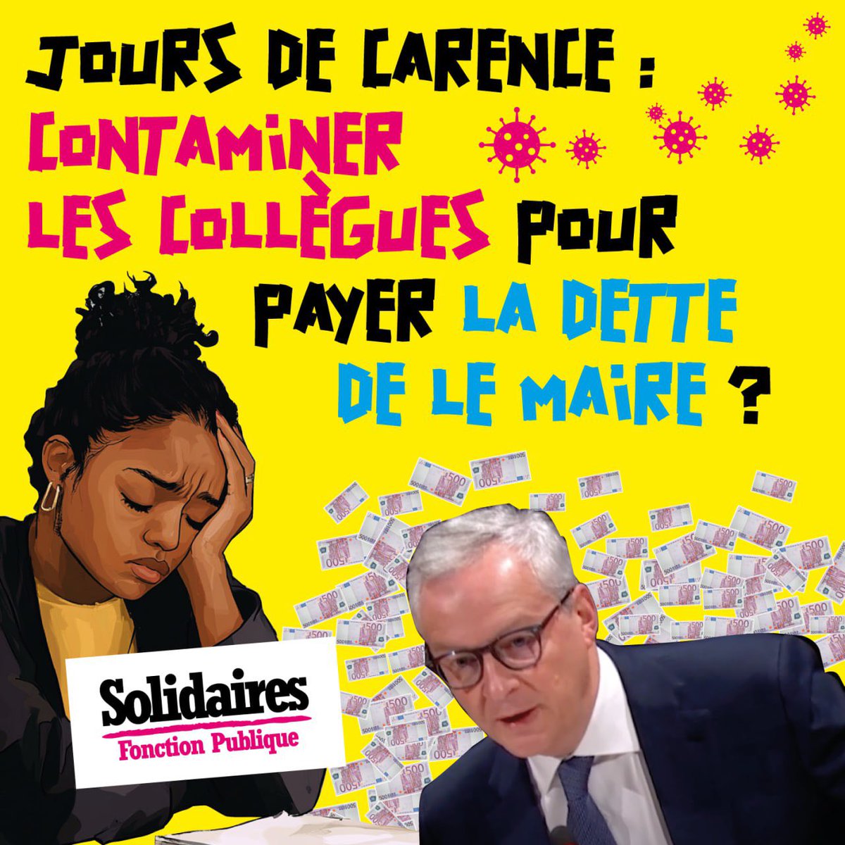 📣Passage à 3 jours de carence, 90% du salaire en maladie, supressions de postes, salaires gelés...

💥Fonction publique: le 5 décembre toutes et tous en grève !