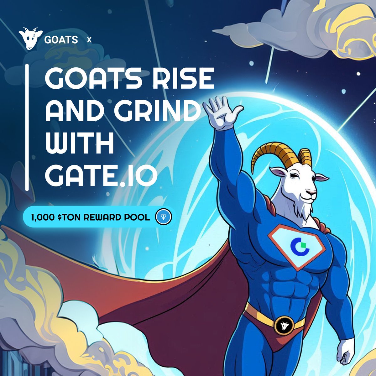 GOATS 🐐 (@goats_immortal) on Twitter photo GOATS x Gate Wallet: Rise & Grind ! 🚀
We’re bringing the heat with a 1,000 $TON reward pool just for you! Alright, GOATS gang, it’s time to cash in! We’re teaming up with <a href="/GateWeb3Wallet/">S.J. Sujon Carter</a> for a major power-up right before TGE drops in December! 🐐💥
🌟 Mission:
🐐 Join GOATS GOATS x Gate Wallet: Rise & Grind ! 🚀
We’re bringing the heat with a 1,000 $TON reward pool just for you! Alright, GOATS gang, it’s time to cash in! We’re teaming up with <a href="/GateWeb3Wallet/">S.J. Sujon Carter</a> for a major power-up right before TGE drops in December! 🐐💥
🌟 Mission:
🐐 Join GOATS