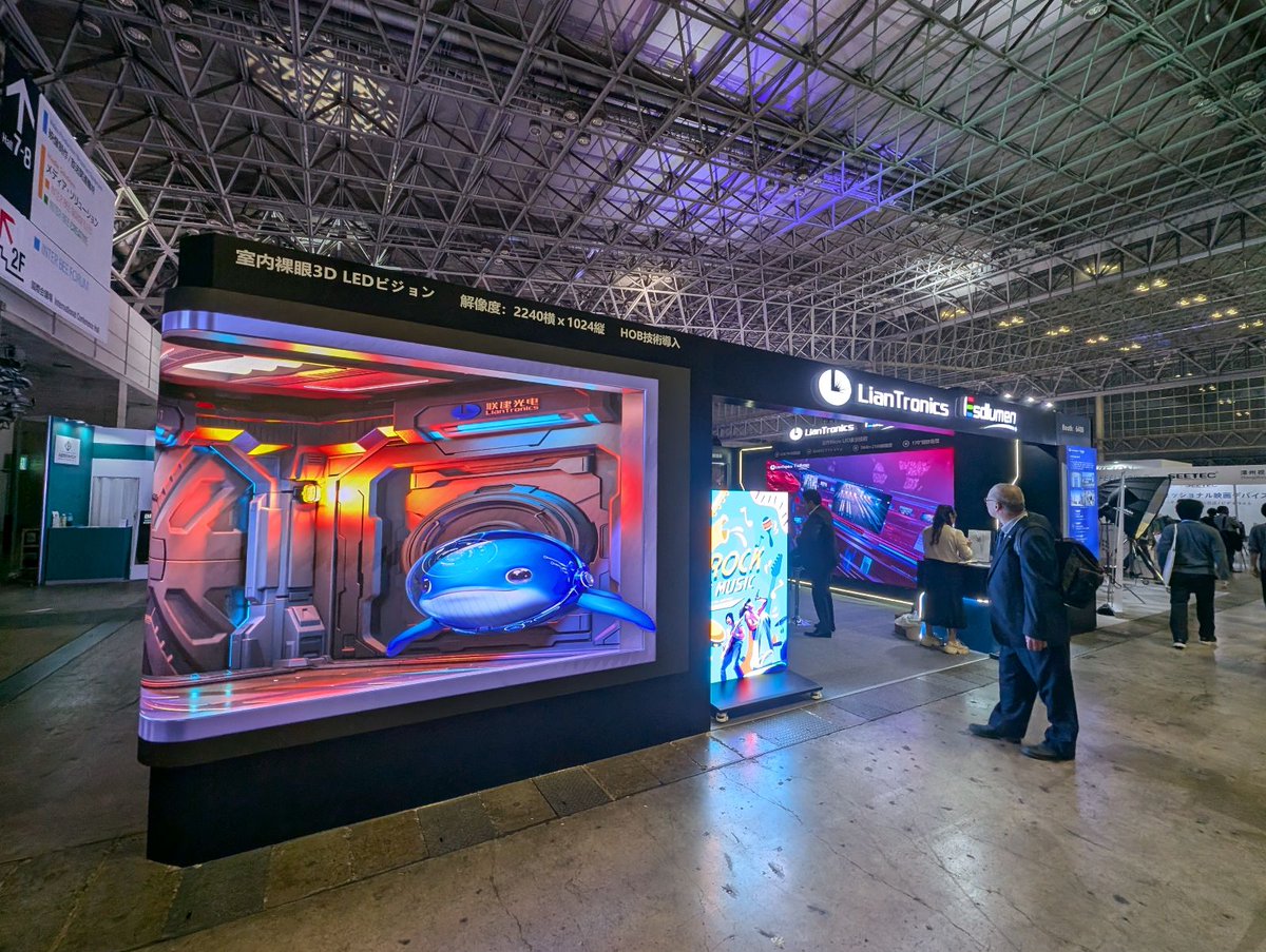 pronews's tweet photo. Liantronicsブースでは、裸眼3D LEDビジョンなど最新のLED製品を展示！

👇️Inter BEE 2024の最新情報はこちらをチェック👇️
 https://t.co/0TOcN1BOqc

#pronews
#pronewsstation
#interbee
#interbee2024
#Liantronics https://t.co/FPhjYYnCb0
