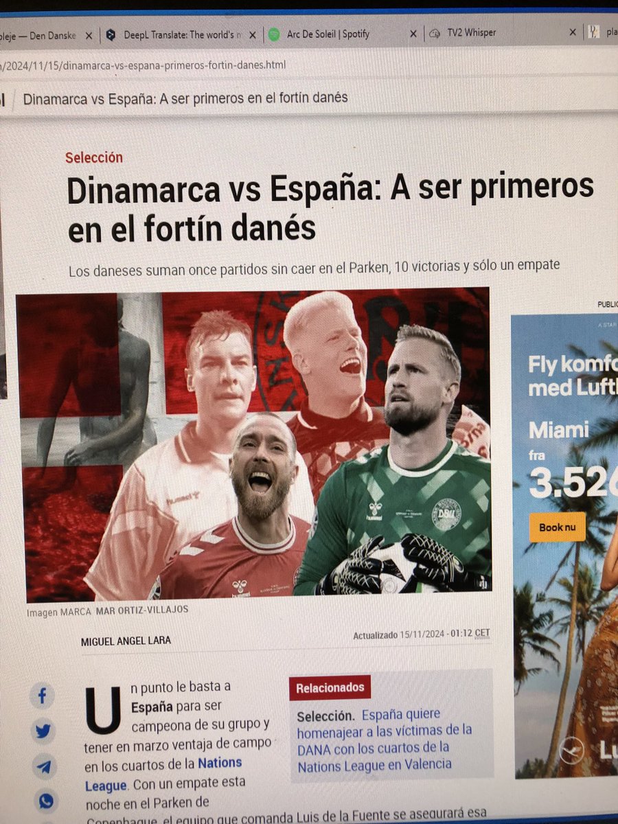 Marca antyder, at Christian Eriksen er søn af Lars Olsen, og den bold synes jeg, vi skal gribe. I sandhed de store legendesønners landshold vi har for tiden!