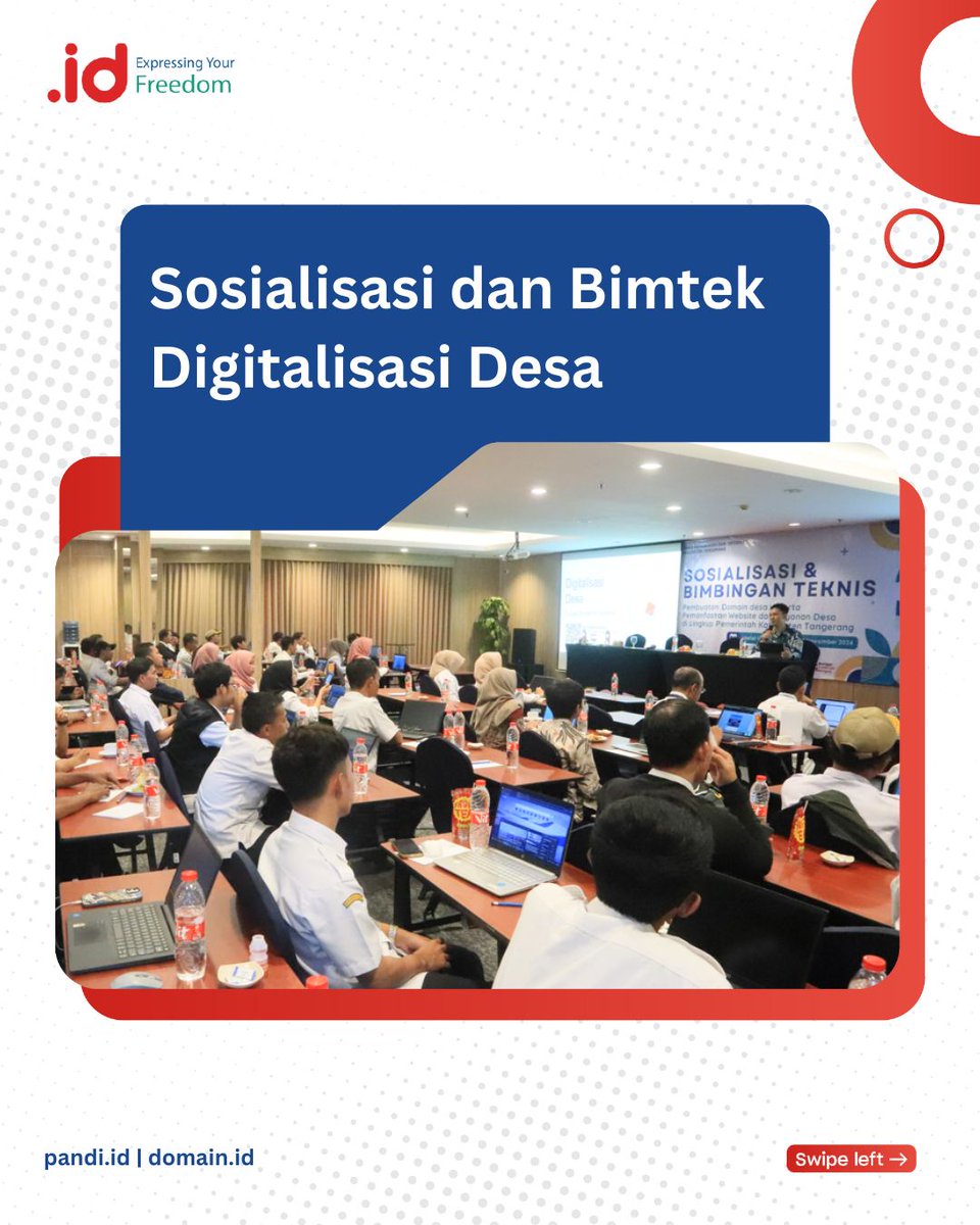 Pandi_ID's tweet image. PANDI bersama Dinas Komunikasi dan Informatika (Diskominfo) Kabupaten Tangerang menggelar sosialisasi dan bimbingan teknis terkait pemanfaatan website dan pembuatan domain desa.id 

#PANDI #PengelolaNamaDomain #LiterasiDigital #DigitalisasiDesa