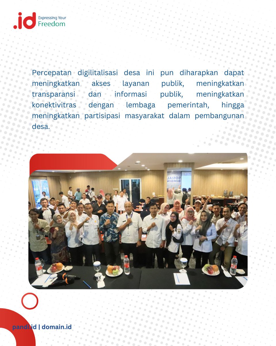 Pandi_ID's tweet image. PANDI bersama Dinas Komunikasi dan Informatika (Diskominfo) Kabupaten Tangerang menggelar sosialisasi dan bimbingan teknis terkait pemanfaatan website dan pembuatan domain desa.id 

#PANDI #PengelolaNamaDomain #LiterasiDigital #DigitalisasiDesa