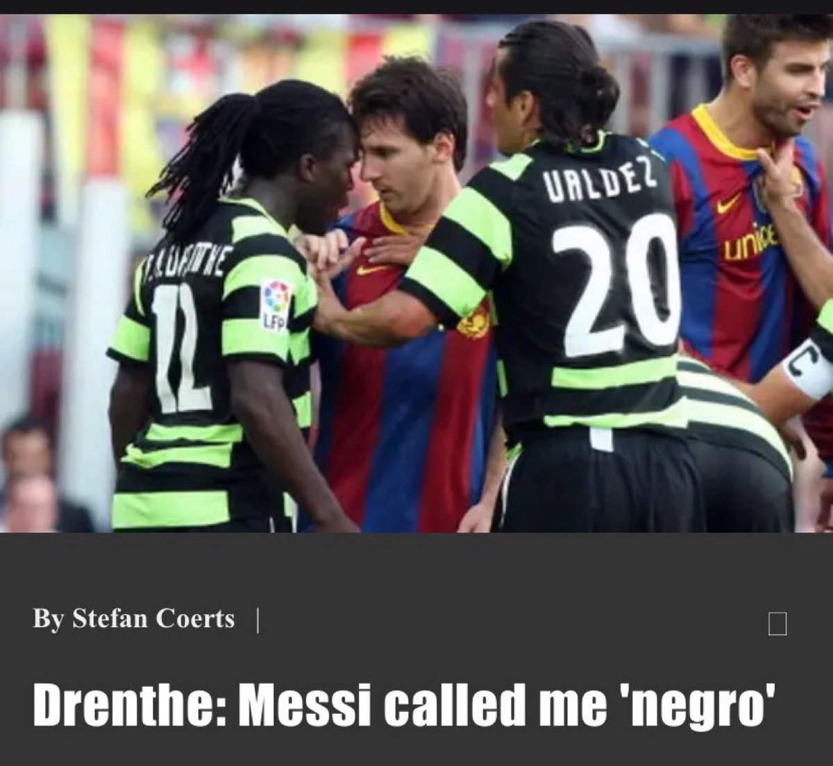 Let’s not forget when he referred to someone as "negro", he's also racist. 

He's the most typical Argentine I've ever known.