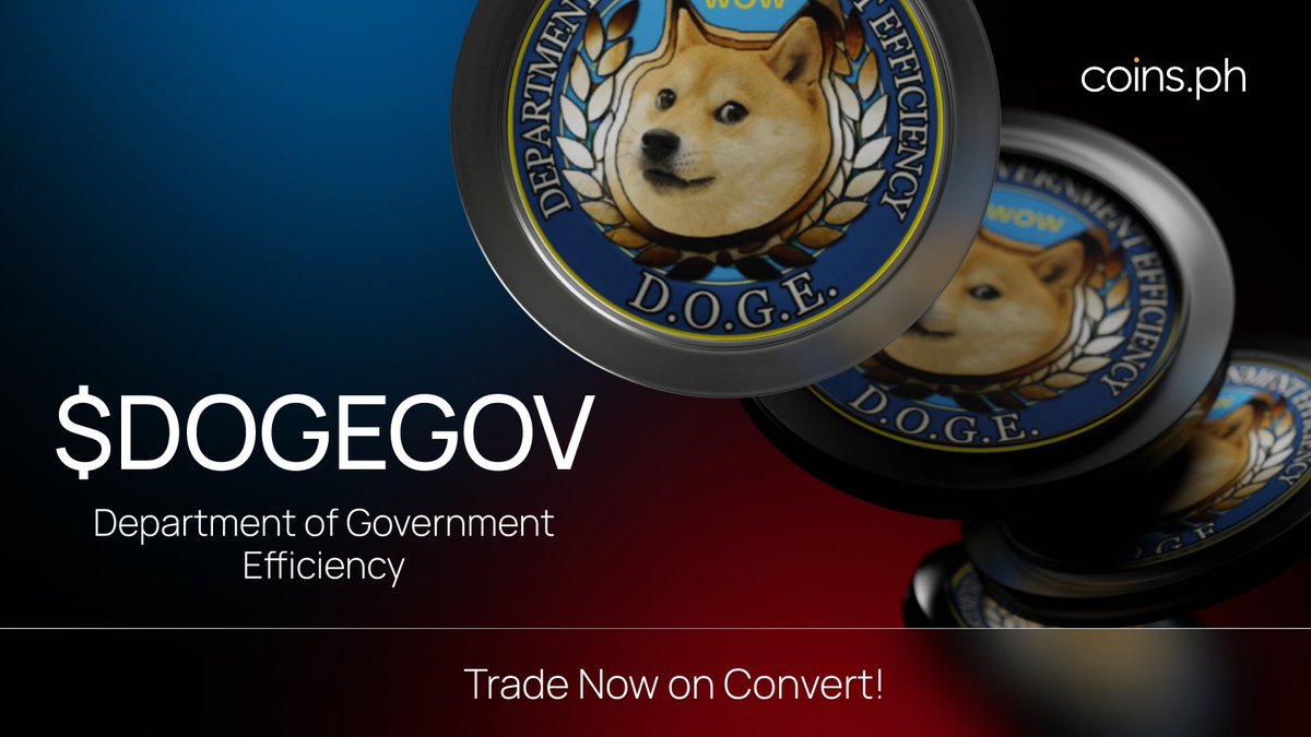 🐶 New Token Alert: D.O.G.E ($DOGEGOV)

🚨 GIVEAWAY 🚨

10 winners get PHP 500 of $DOGEGOV each! 

1️⃣ Follow <a href="/coinsph/">Coins.ph</a>
2️⃣ Like &amp; Retweet post
3️⃣ Tag 2 friends that should take the $DOGEGOV ride with you!

Trade #DOGEGOV on Coins! bit.ly/join-coinsph