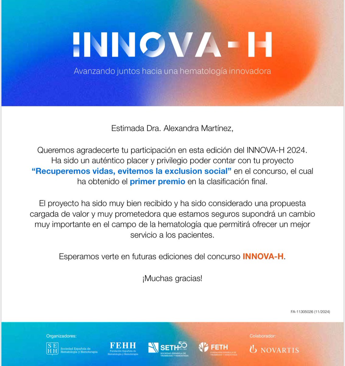AMartinezRocaMD's tweet photo. 📢 ¡Estamos emocionados de anunciar que hemos ganado el concurso #INNOVAH24 🎉 
Gracias a todos los que votaron y confiaron en nuestro proyecto❤️.

Este premio nos impulsa a seguir mejorando la Atención Domiciliaria y su acceso a todos los pacientes 🚗

@hospitalclinic 
@sehh_es https://t.co/KFsSA56tBC