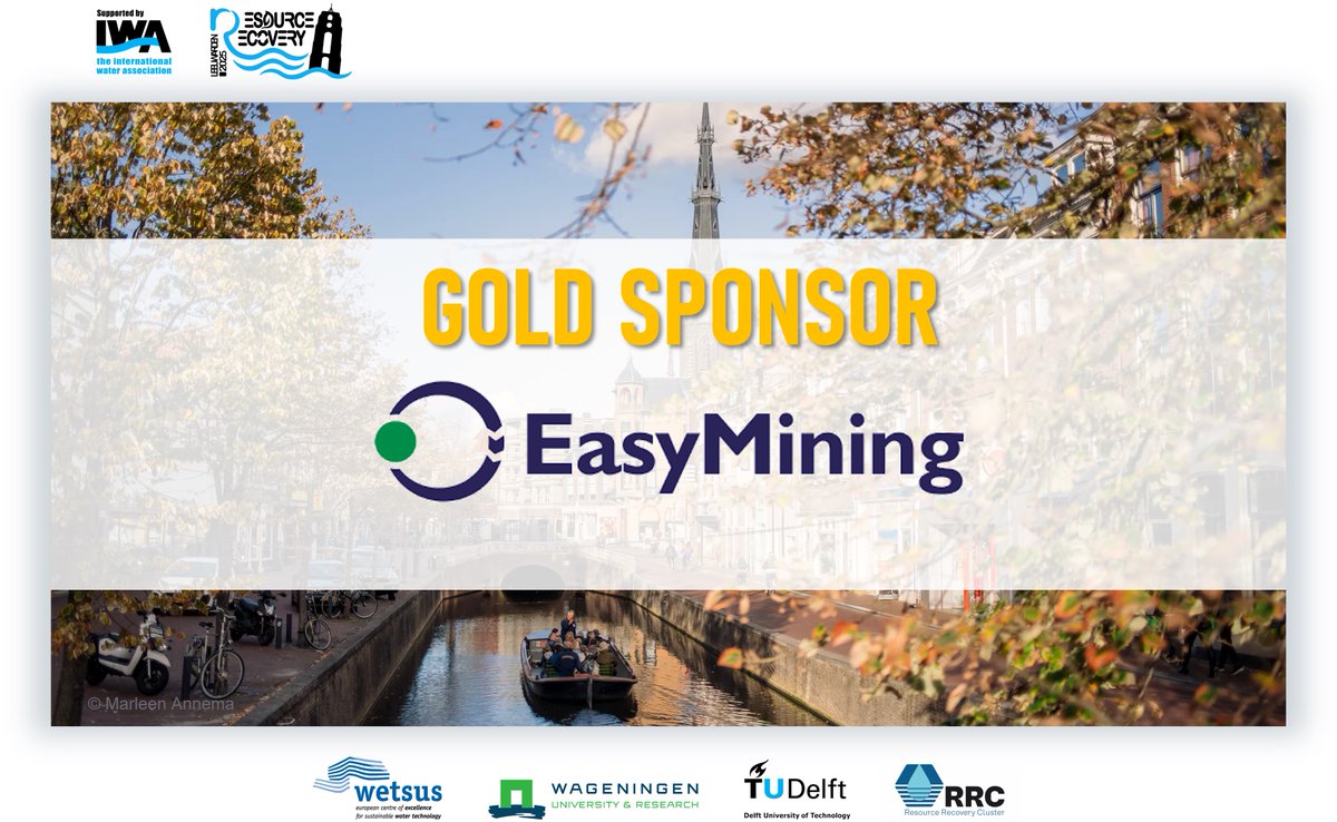📢 We are happy to announce #EasyMining as a Gold Sponsor for the IWA Resource Recovery 2025 Conference!

🌊 Together, we’re reshaping the future of resource recovery!

#EasyMining, #circularity, #resourcerecovery