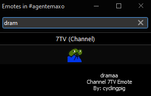 redbullcstv's tweet photo. @xSERGIOMxx @ShuraGunner @ArthurChche @Komanch @ThyLuZioN No soy view de AgenteMaxo pero me dio curiosidad el "dramaa" con doble A. Abrí el chatterino para comprobar mi duda y si, el mod solo uso un emote. 
Igual entiendo que se exhalten, si es que no tienen el 7TV instalado. https://t.co/s4w3UuX0UJ