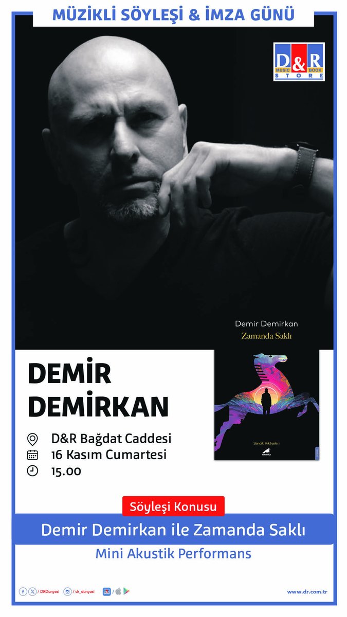 Edebiyat Haber (@edebiyathaber) on Twitter photo Demir Demirkan 16 Kasım’da ilk kitabı Zamanda Saklı’yla okurlarıyla bir araya gelecek <a href="/KaraKargaYayin/">KaraKarga Yayınları</a>
edebiyathaber.net/demir-demirkan… Demir Demirkan 16 Kasım’da ilk kitabı Zamanda Saklı’yla okurlarıyla bir araya gelecek <a href="/KaraKargaYayin/">KaraKarga Yayınları</a>
edebiyathaber.net/demir-demirkan…