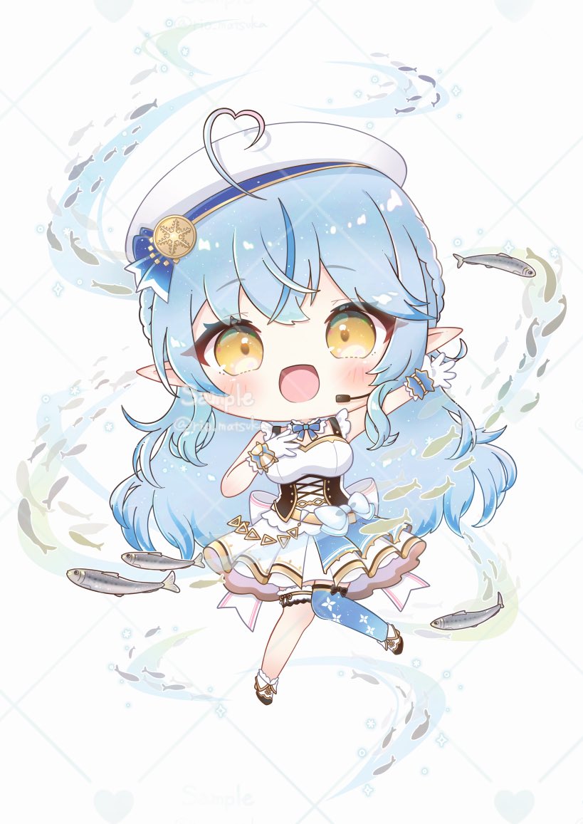 雪花ラミィ「ラミィちゃんお誕生日おめでとうございますこちらの企画にて、BB(ベースブレッド)」|松賀りお。のイラスト