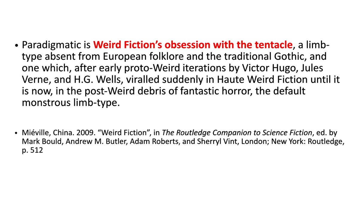 Dr_Dimitra_Fimi's tweet photo. This weeks fantasy teaching for our @UofGFantasy MLitt core course focused on the Weird. Among other things we discussed what Chine Miéville calls “Weird Fiction’s obsession with the tentacle” and new teratologies. https://t.co/aPOVoB0Ng5