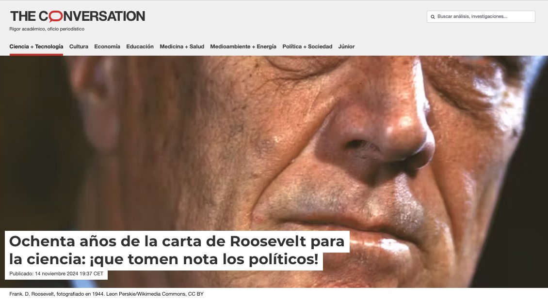 📰 Os recomendamos una buena lectura para comenzar esta mañana de viernes.

🔬 Este artículo de <a href="/torralba59/">José Manuel Torralba</a>, director de <a href="/ImdeaMaterials/">IMDEA Materials</a>, en el que nos recuerda "el papel fundamental de la ciencia en el progreso de las naciones."

🔗 Vía <a href="/Conversation_E/">The Conversation ES</a>
 theconversation.com/ochenta-anos-d…