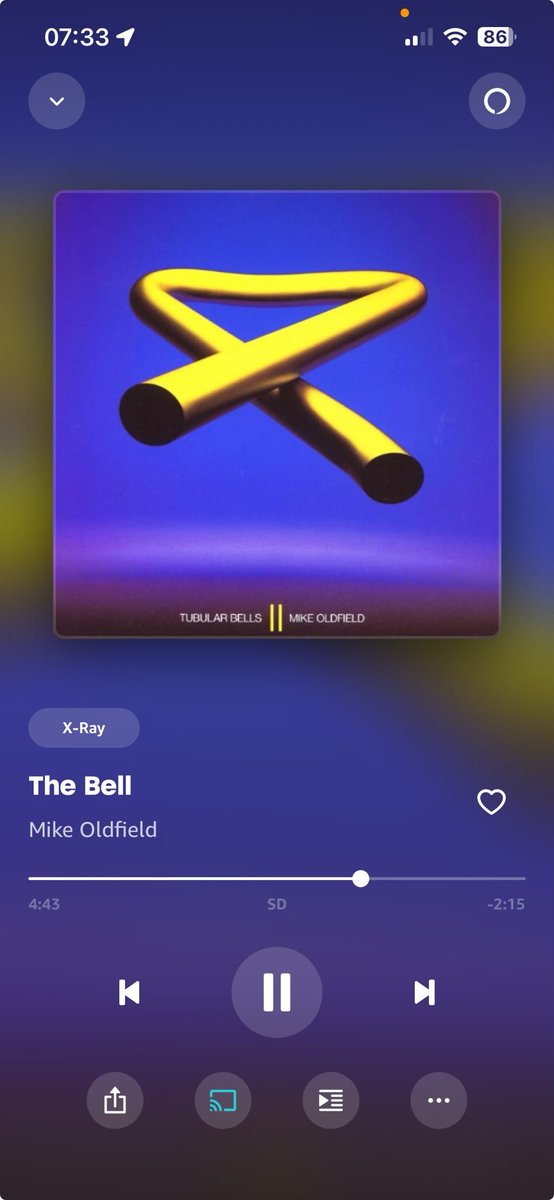 It suddenly got all Mike Oldfield up in here.