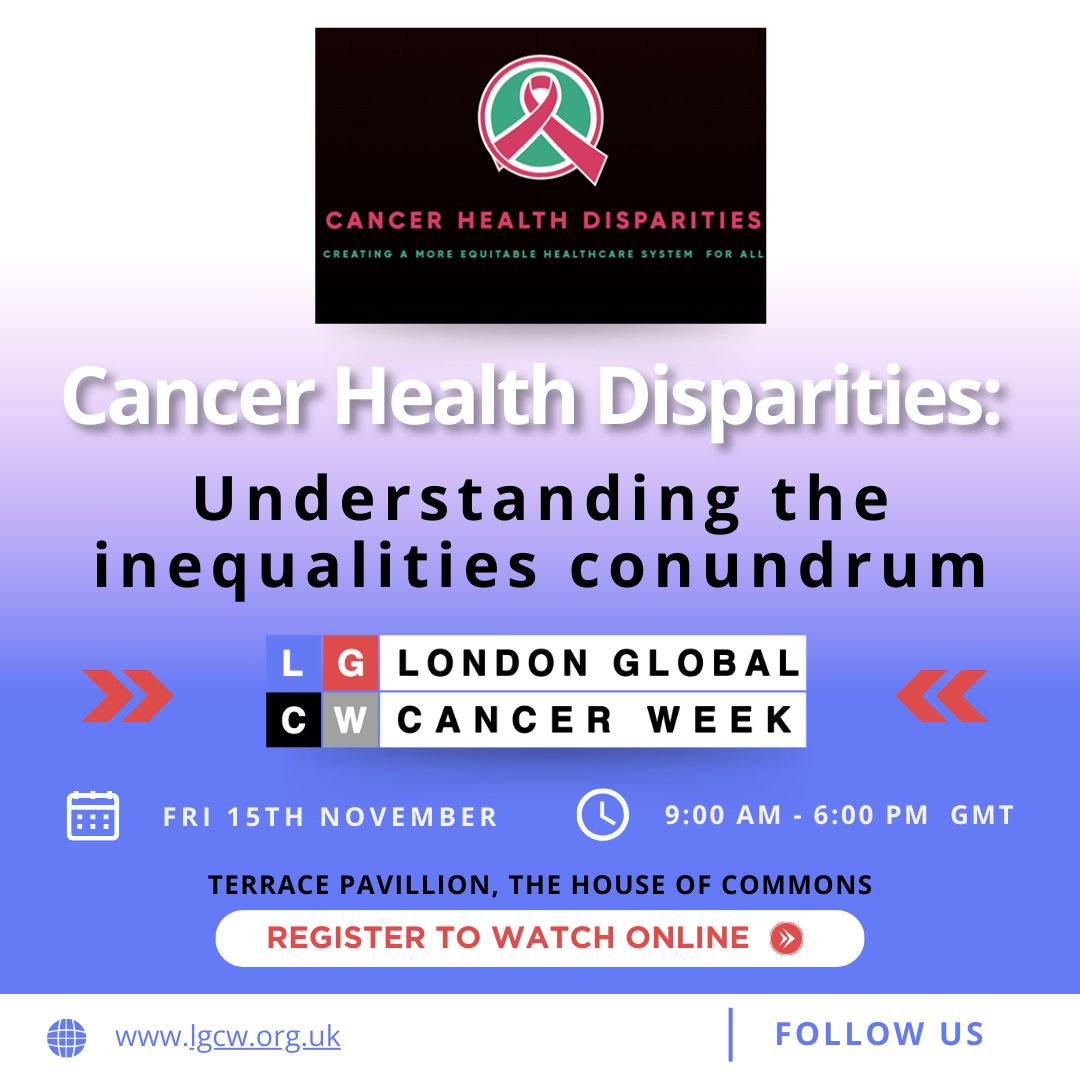 LGCW2026's tweet photo. This full-day event will gather experts, stakeholders, and community leaders to tackle cancer health inequalities. The meeting is structured to facilitate knowledge sharing, strategic planning, and collaborative problem-solving. Register > https://t.co/4izz689Ppg #LGCW2024 https://t.co/GEaeW6Na7H